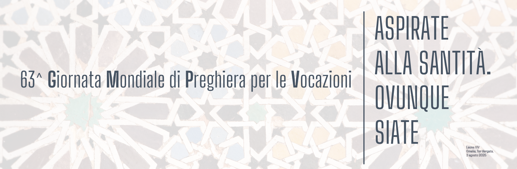 63^ Giornata Mondiale di Preghiera per le Vocazioni